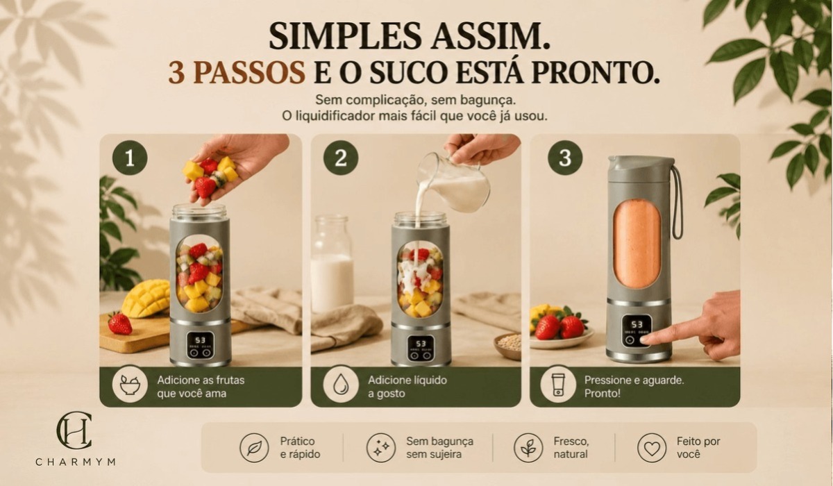 Mini Liquidificador Port&aacute;til
